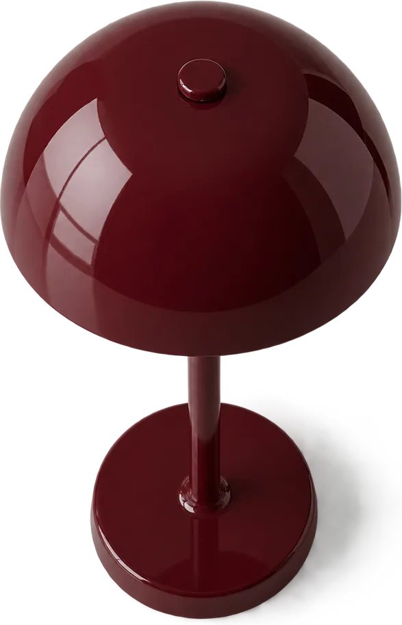 Burgundy mushroom lamp
