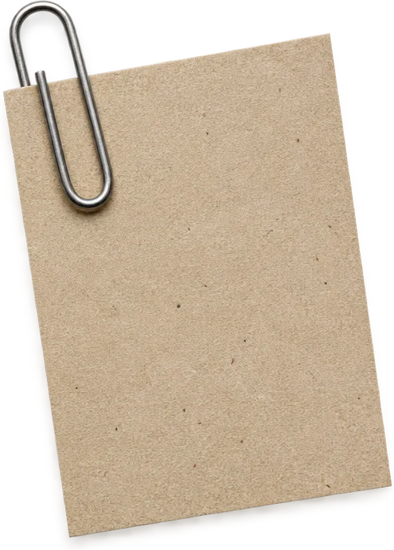 Paperclip on kraft paper