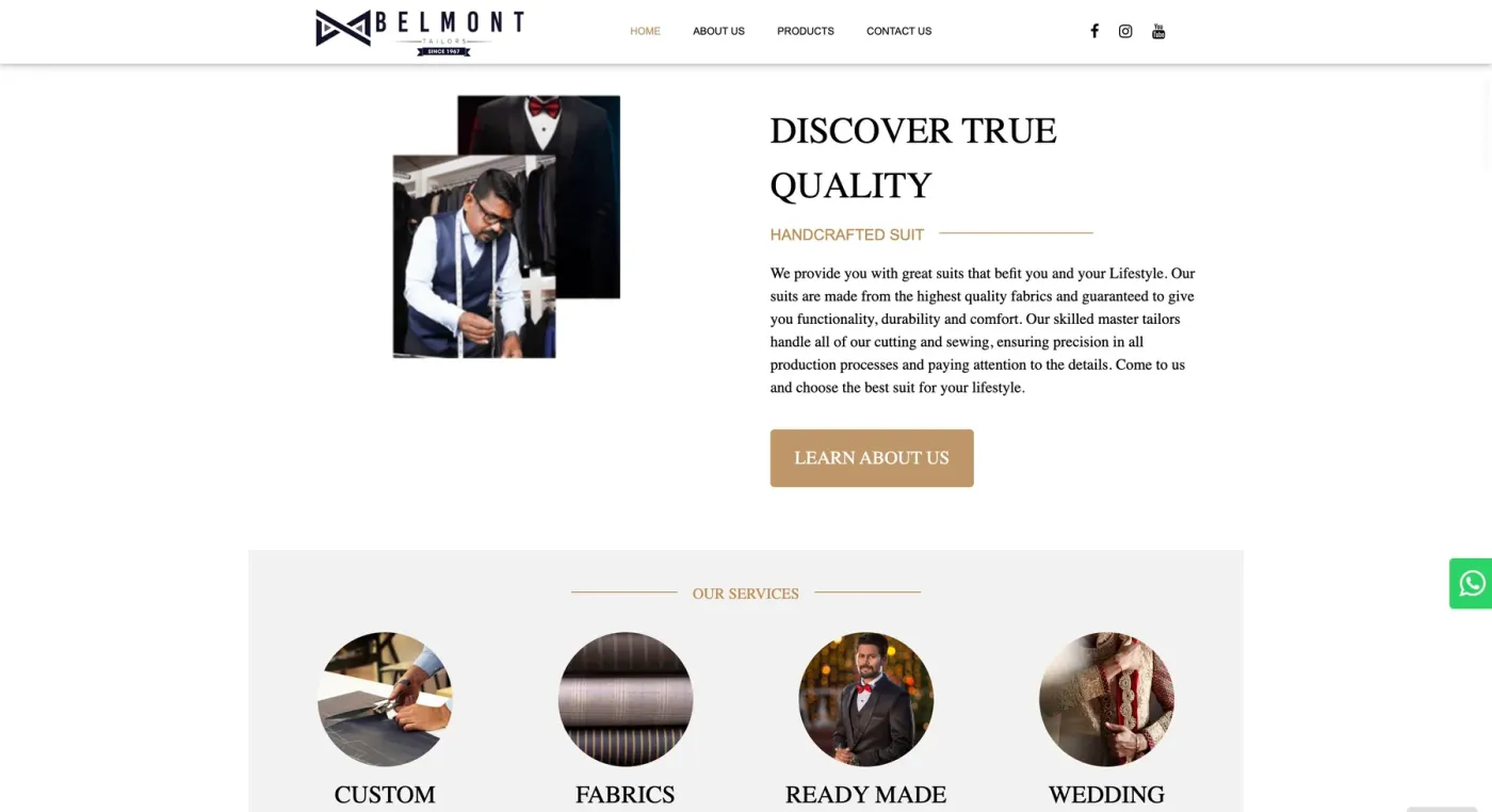 Belmont Tailors: screen 6