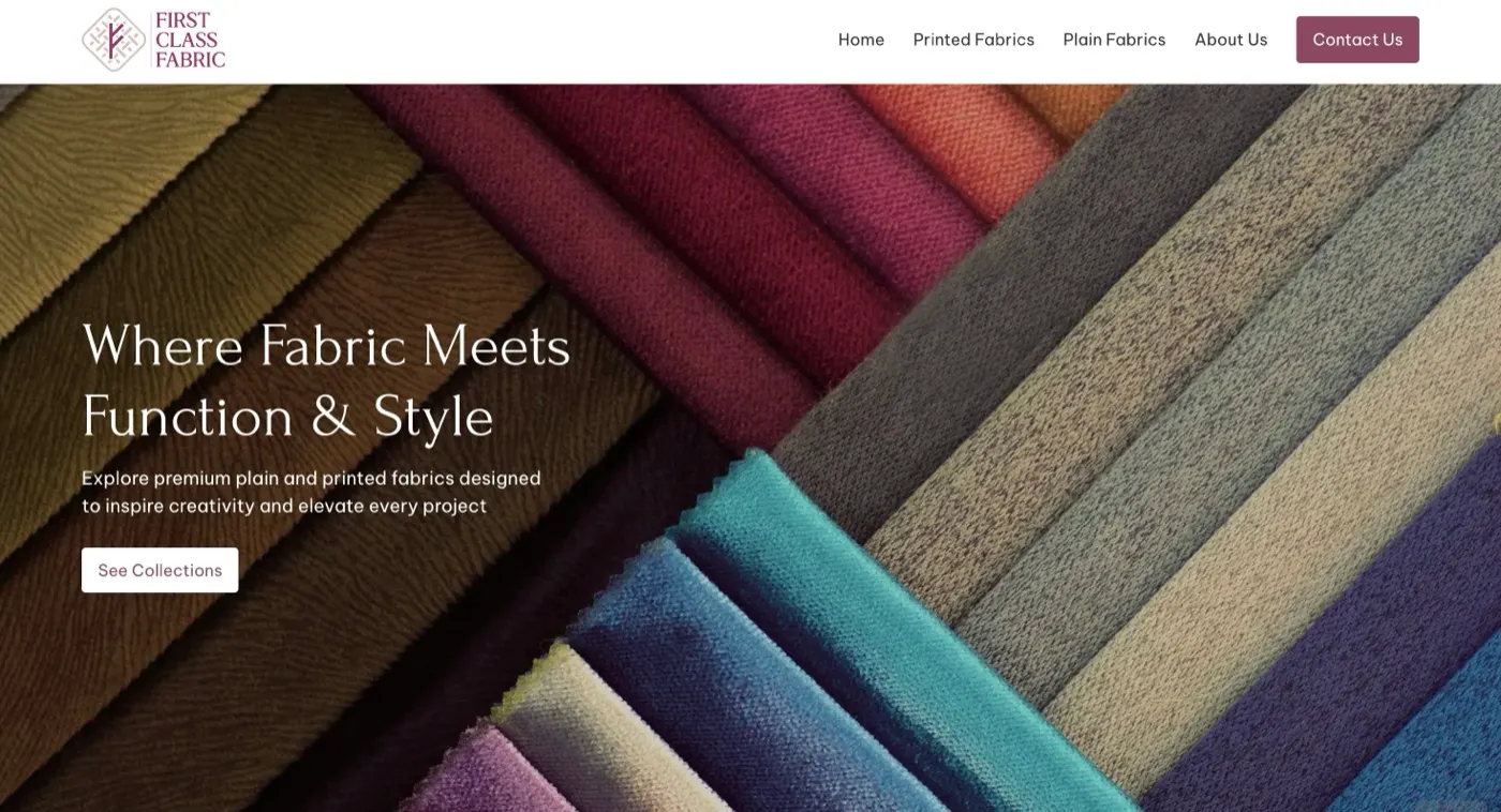 First Class Fabrics project screenshot