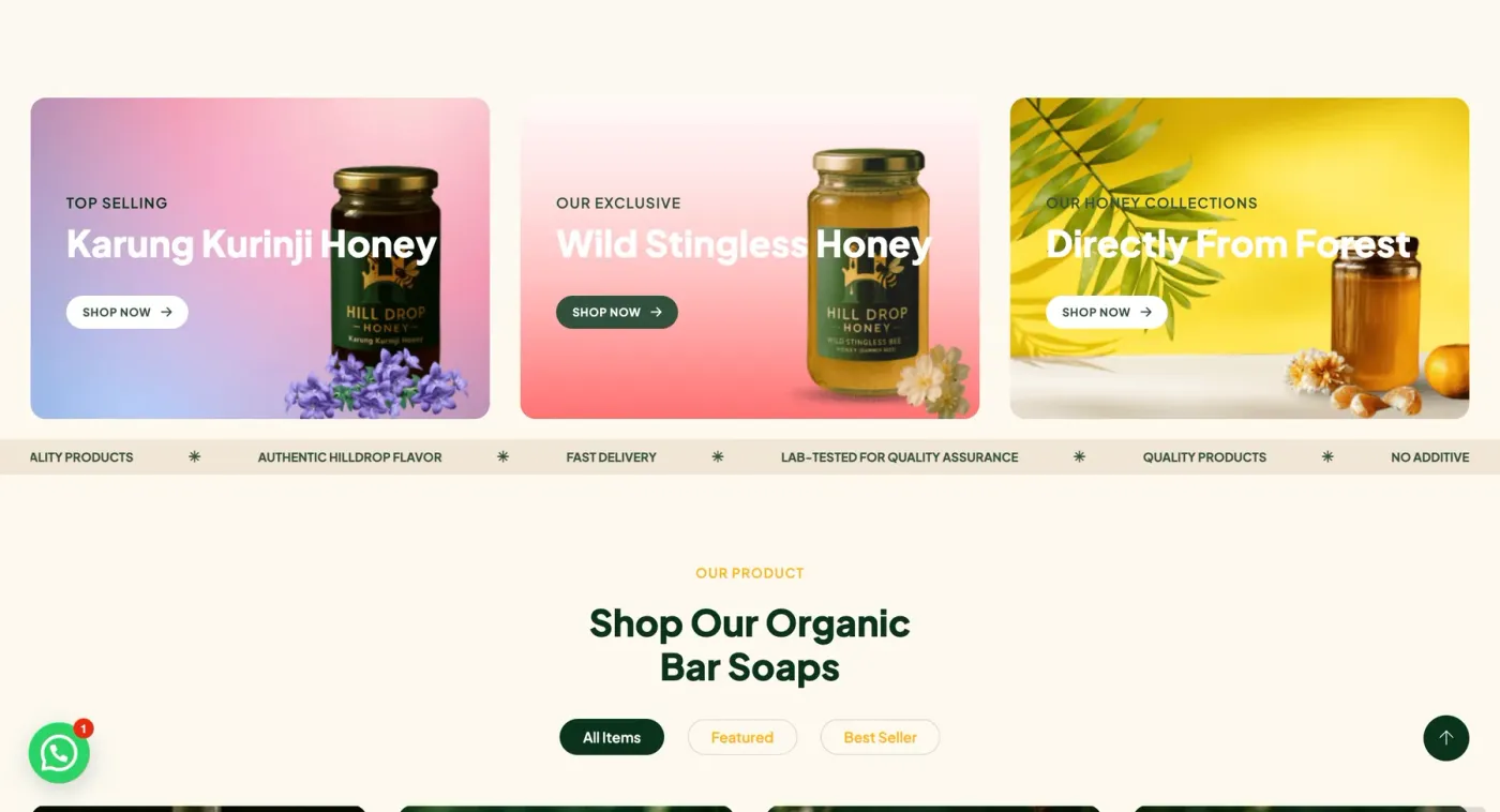 Hill Drop Honey: screen 1