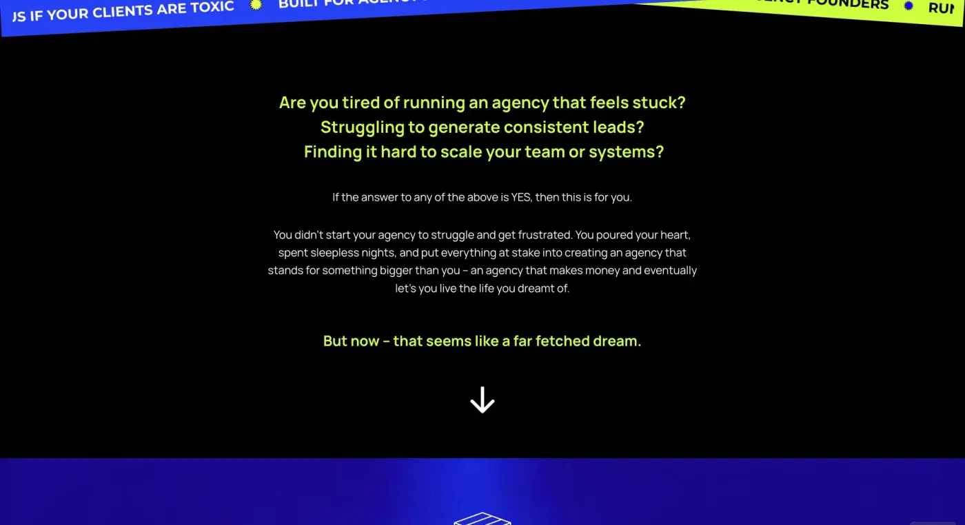 The Agency Founder: screen 1